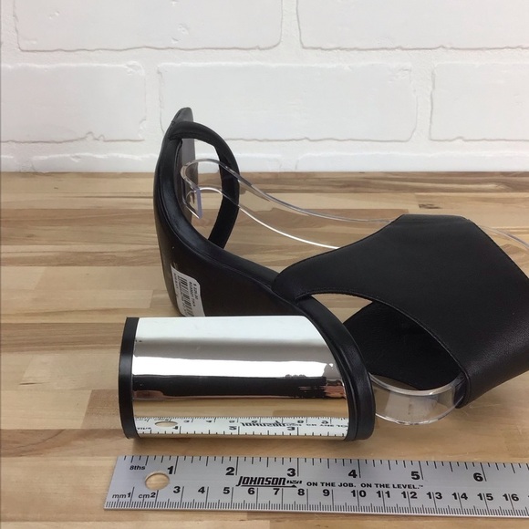 Rudsak Tika heeled shoes ankle tied black leather strap silver hot pumps new 37 - Picture 10 of 14